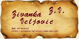 Živanka Veljović vizit kartica
